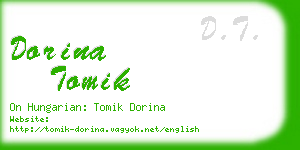 dorina tomik business card